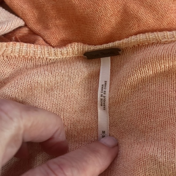 Free People Open Front Cardigan Orange Size S - Picture 3 of 4